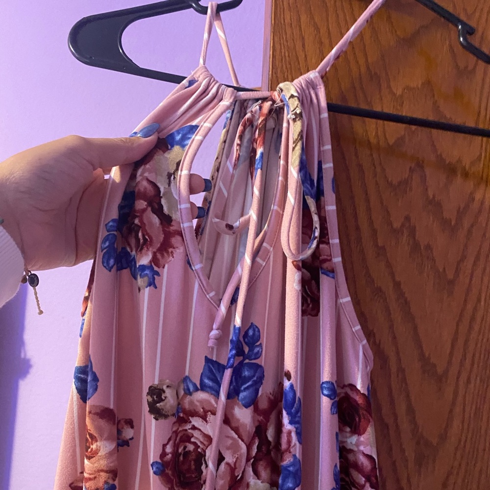 BRAND NEW pink floral romper